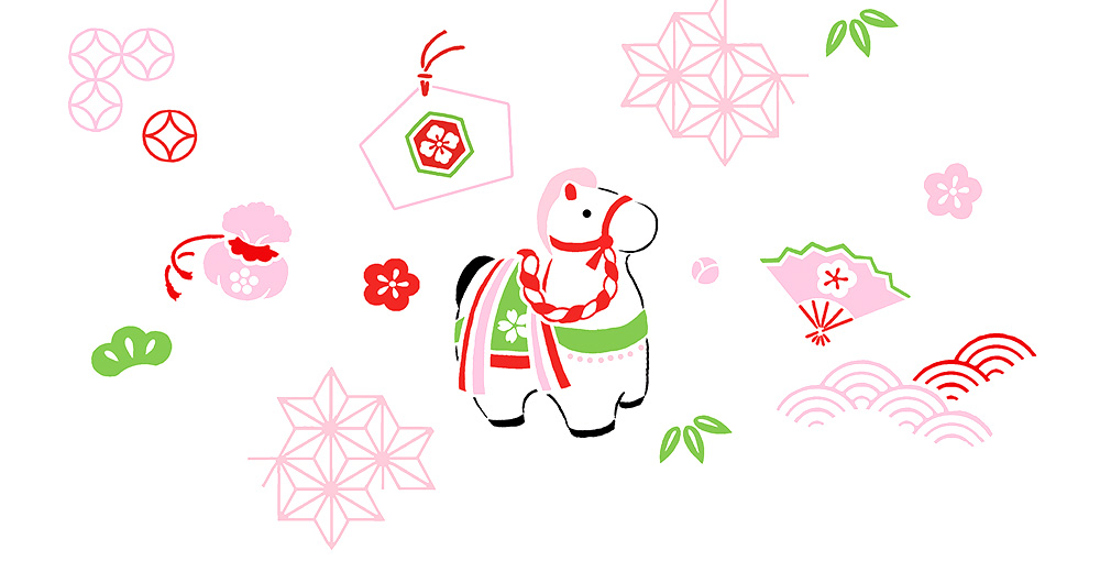 2026年干支　干支ガーゼはんかち・てぬぐい